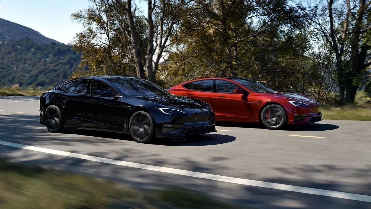 Tesla Model S Pair Front Quarter