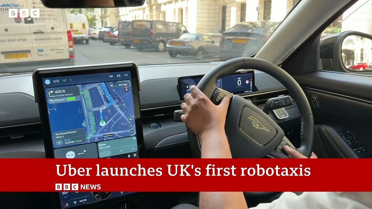 Uber launches UK's first robotaxis in London Interior