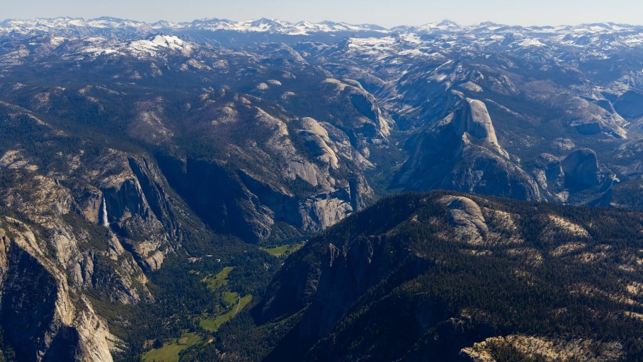 aerial view of yosemite national park