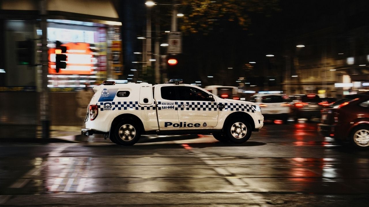 Australian Police Truck Side View