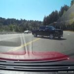 Bad U-Turn by Pickup Truck