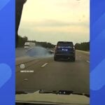 Bumper car police chase Toyota spinning