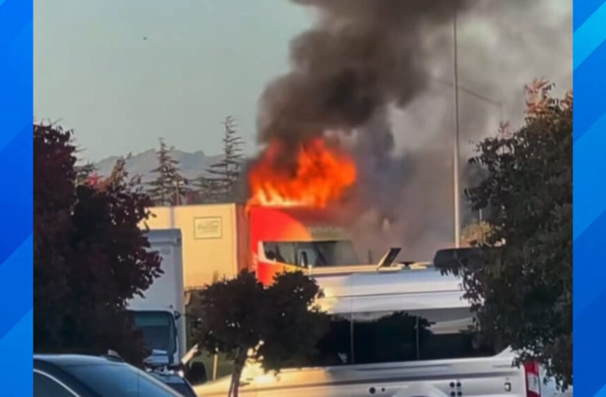 California Tesla Semi Catches Fire on Interstate 880, Leaving Truck Engulfed in Flames