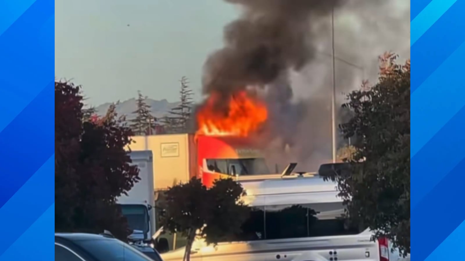 California Tesla Semi Catches Fire on Interstate 880, Leaving Truck Engulfed in Flames
