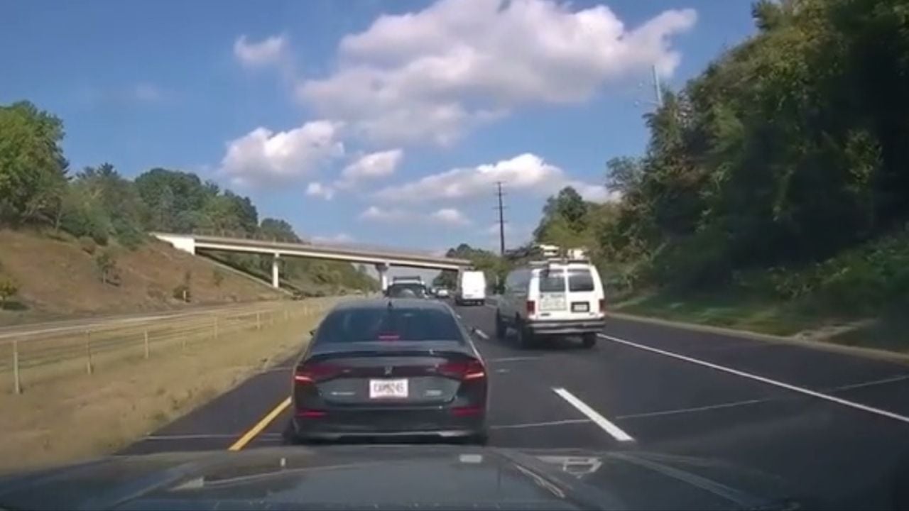 Car causes deliberate crash on highway