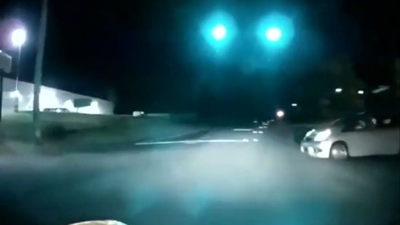 Dashcam accident at night