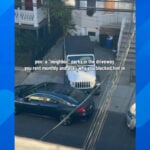 'Don't Try That in My Driveway' Jeep Driver Steals Neighbor’s Paid Parking Spot, Then Struggles to Escape After Getting Blocked In