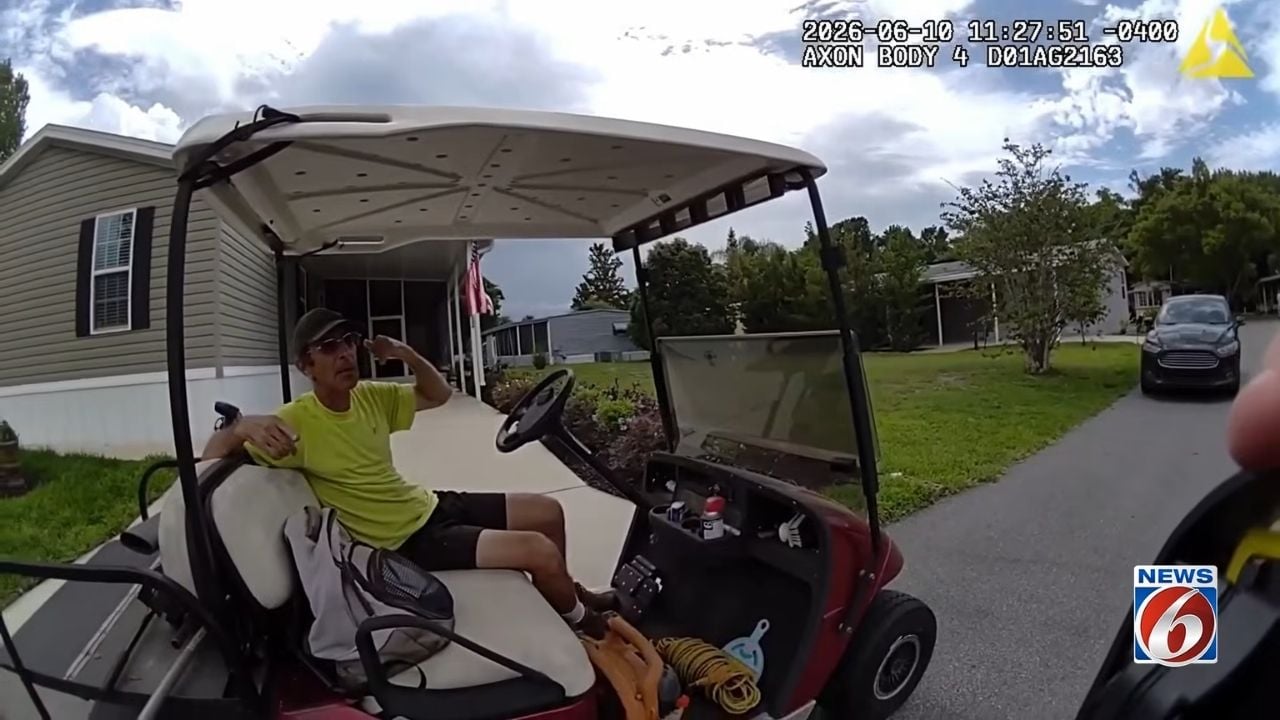 Florida man accused of trying to run over neighbor in golf cart shouldn’t have been driving at all 0-53 screenshot