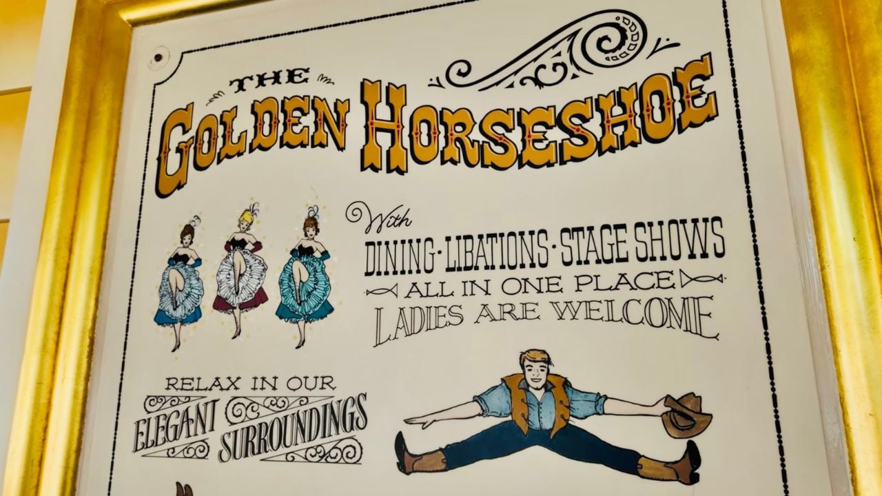 GH Disneyland Golden Horseshoe Sign