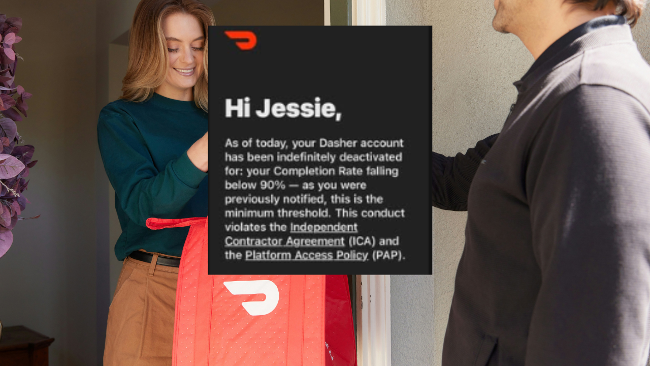 Fired DoorDash post