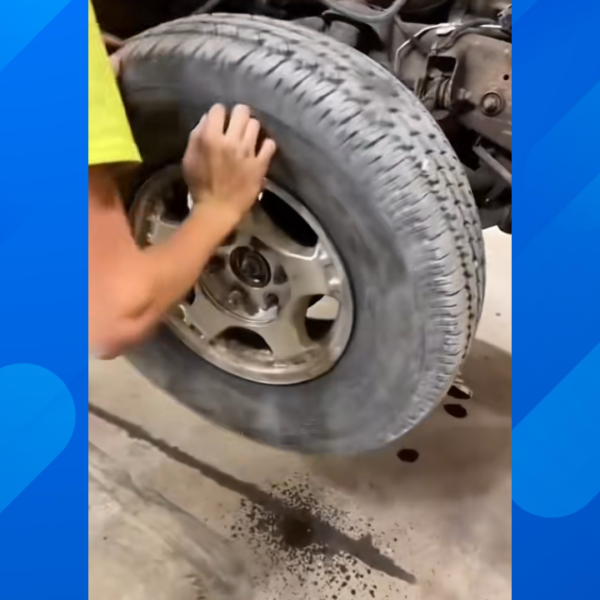Mechanic finds broken tire