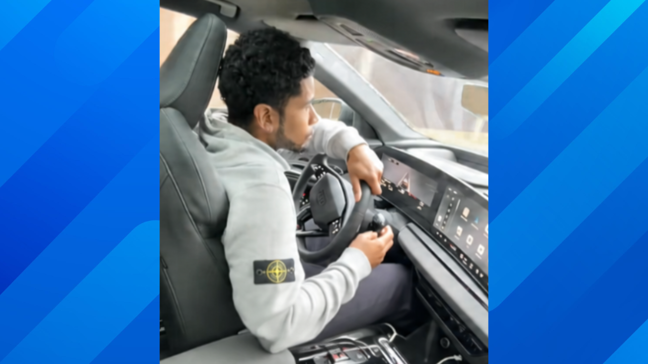 Video shows man sitting too close to the wheel