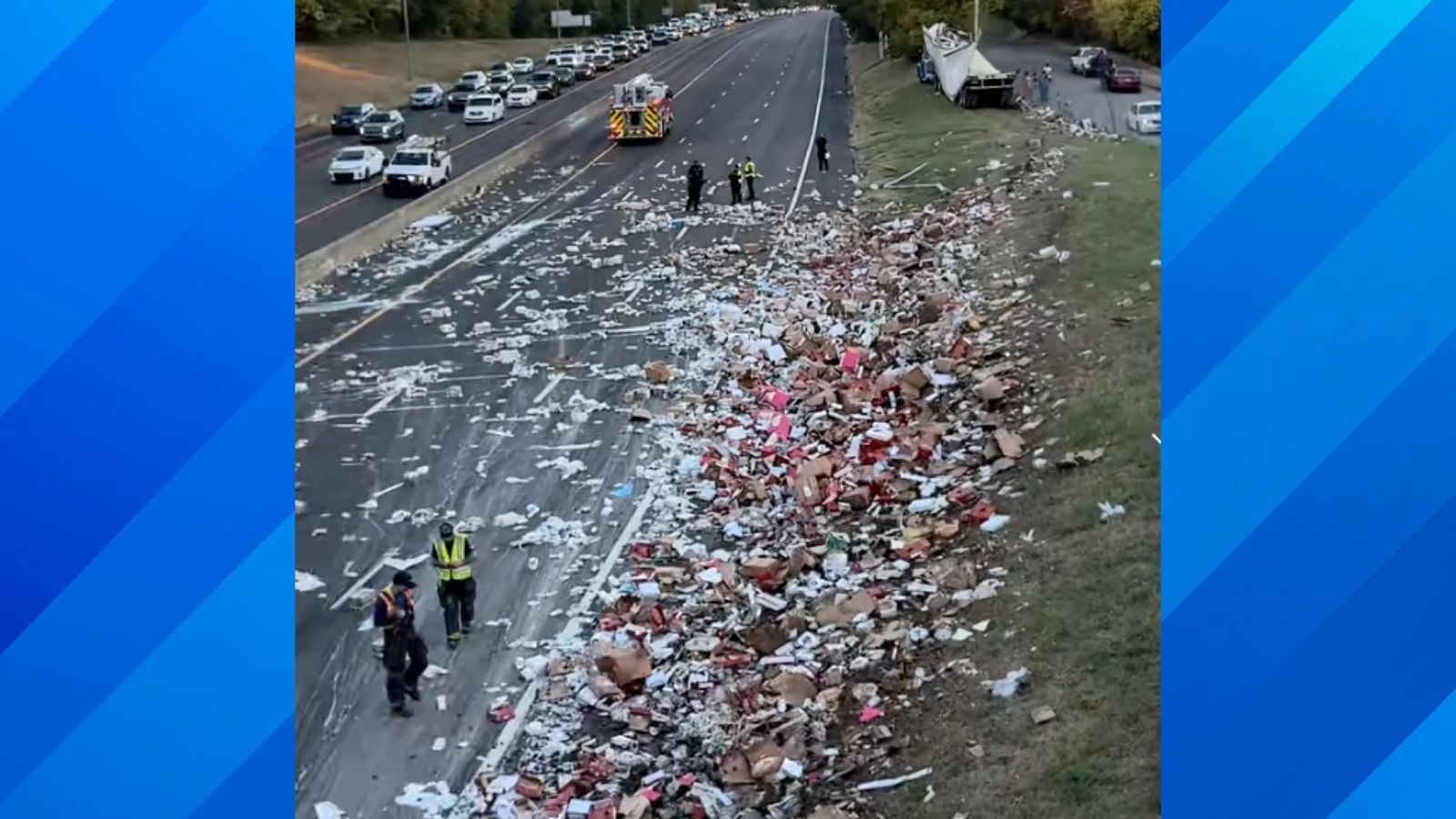 Tennessee Highway Covered in Spilled Milk and Yogurt After Apparent Truck Accident