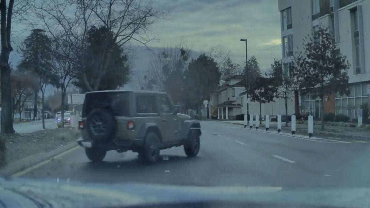 Tesla Hits Jeep Full View