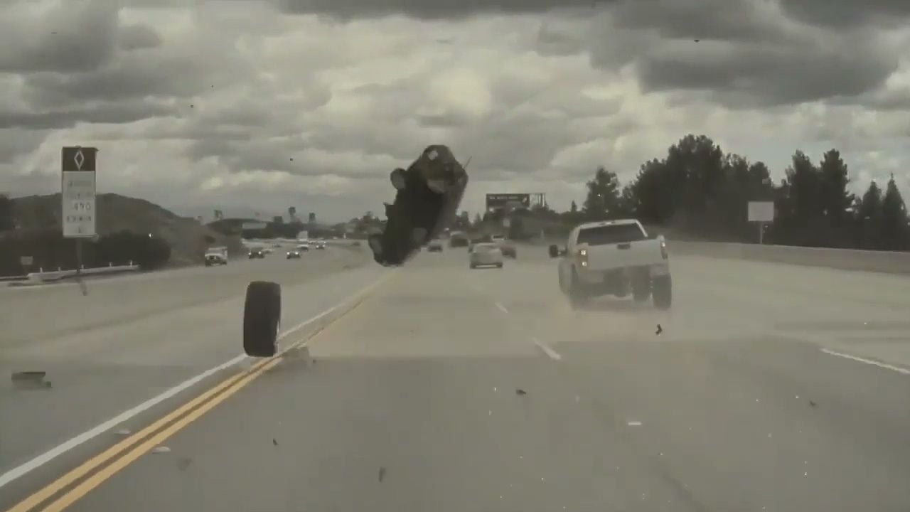 Wild Highway Crash