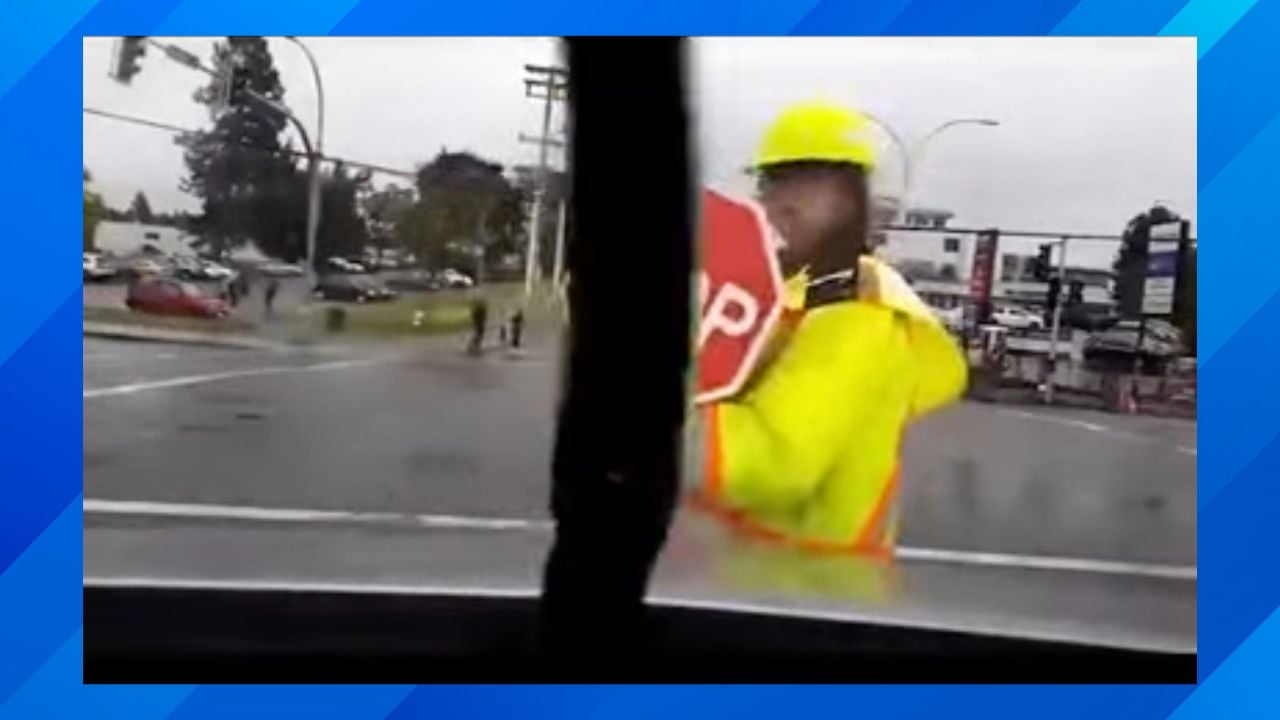 Woman contact with stationary car