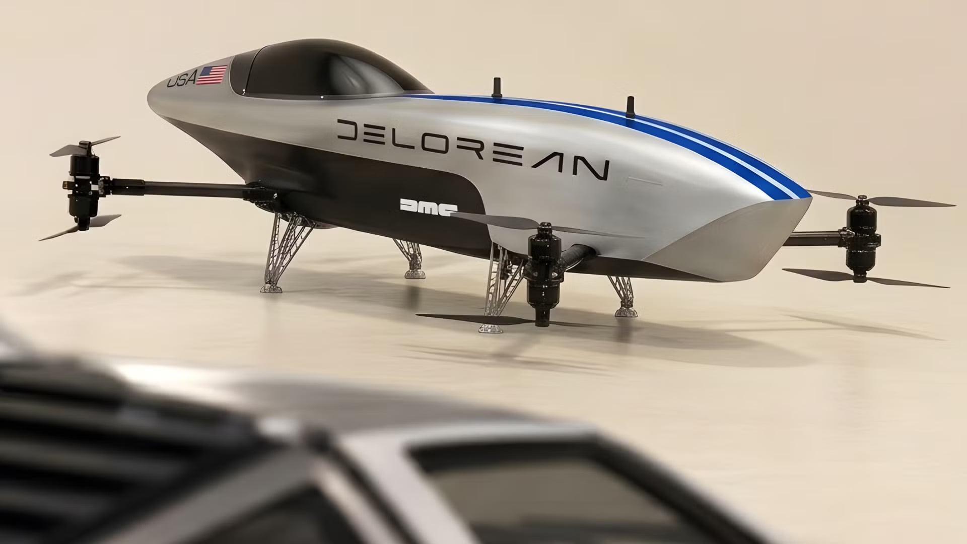 delorean airspeeder team flying car