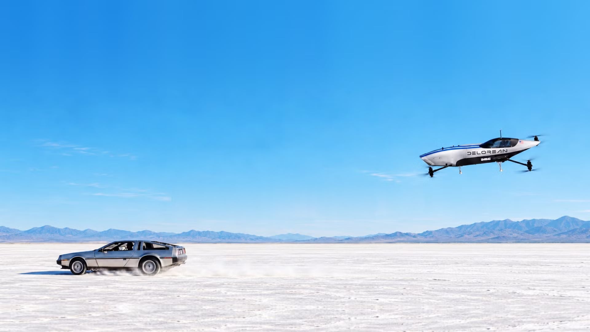 delorean flying car