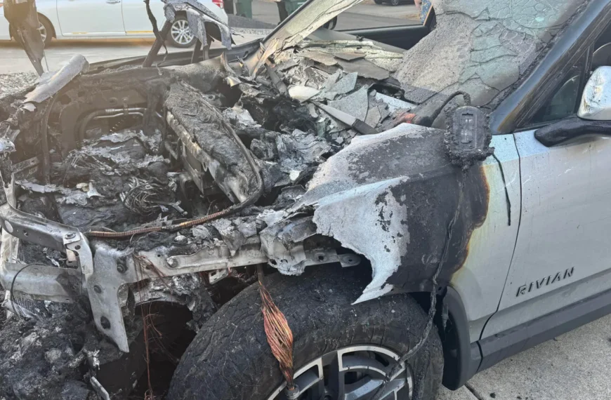 Rivian R1S Goes Up In Flames After Charging Through An Extension Cord